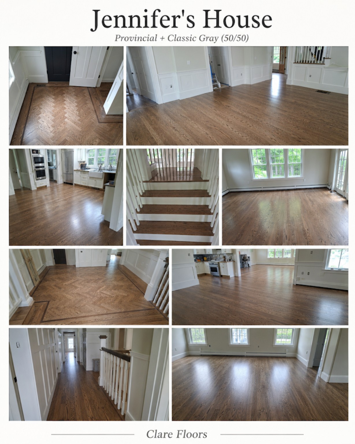 Jennifer's House custom stained hardwood floors